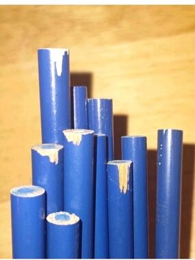 11pc Apple NY Kohl Blue Eyeliner 6-7" Pencils Rough-cut Unsharpened Uncapped NEW